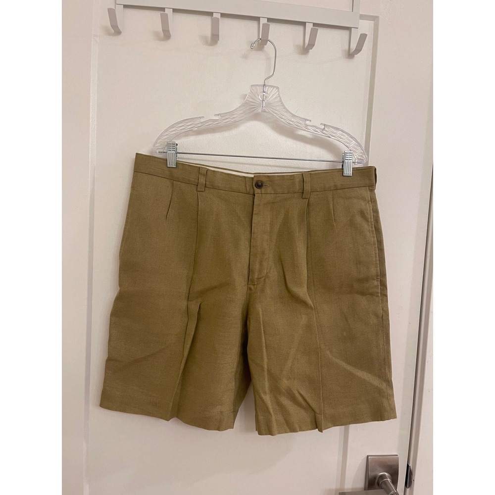 Vintage Brooks Brothers 100% Linen Preppy Old Money Shorts Pleated